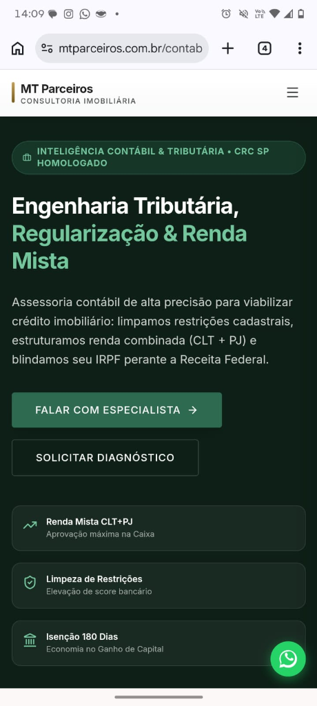 Inteligência Contábil MT Parceiros no Celular